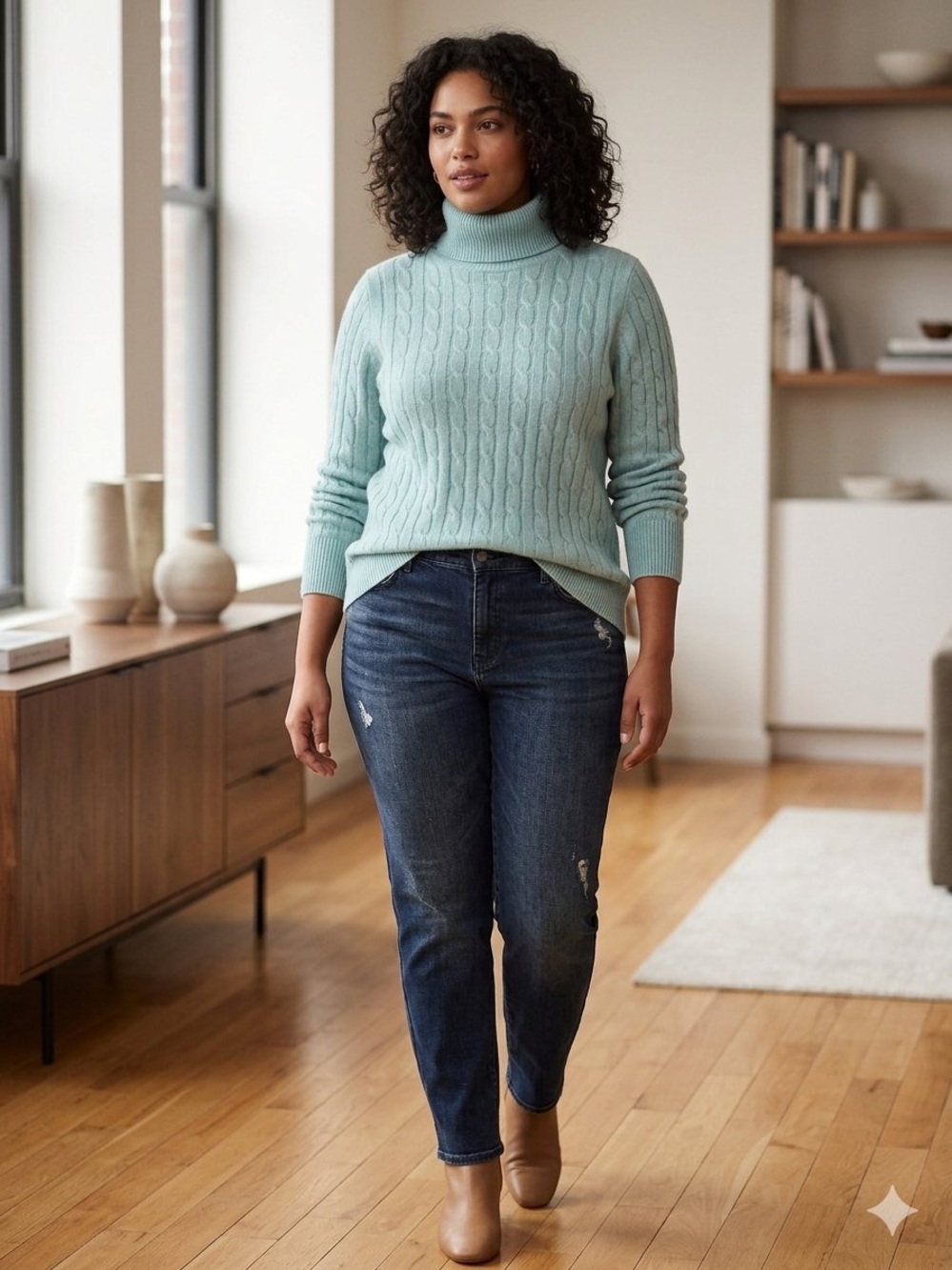 Vineyard Vines Cashmere Cable Knit Turtleneck Sweater XL
